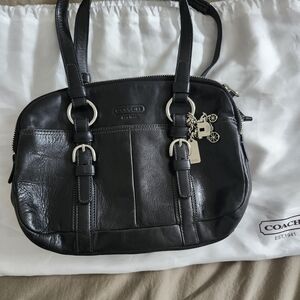 Coach Black Leather Shoulder Bag